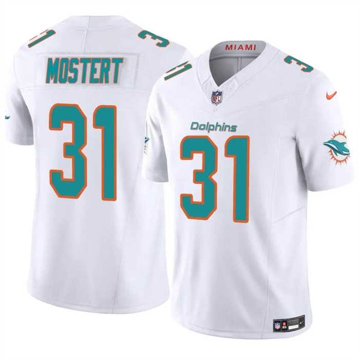 Men & Women & Youth Miami Dolphins #31 Raheem Mostert White 2023 F.U.S.E Alternate Vapor Limited Stitched Jersey